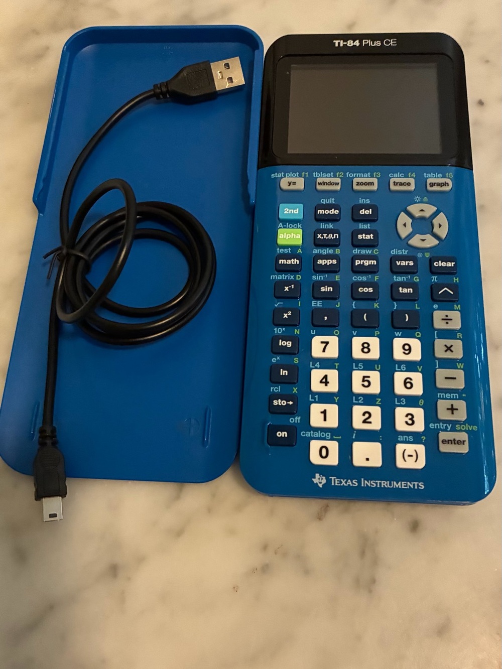 TI-84 Plus CE Graphing Calculator with USB Cable